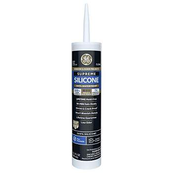 GE Supreme Clear Silicone Window and Door Sealant 10.1 oz (12 pk).