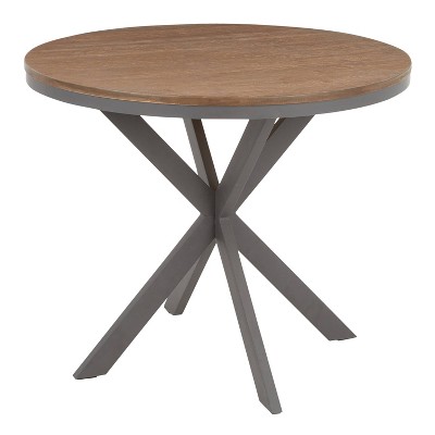 36" Round Reclaimed Wood Industrial Farmhouse Dining Table