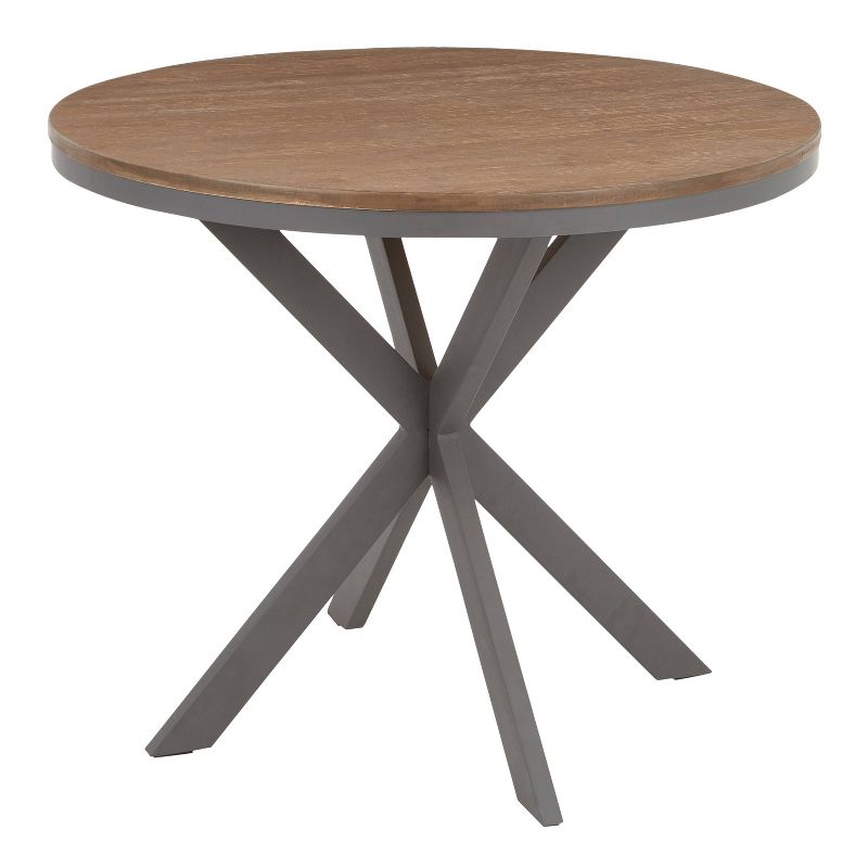 X Pedestal Industrial Dinette Table - LumiSource, 4 of 13