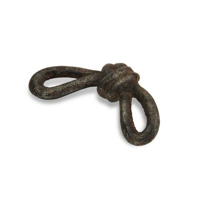 HomeRoots Rustic Gray Cast Iron Knot Sculpture