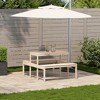 vidaXL Picnic Table Natural Solid Pine Wood Medium Seats Many - 3 of 4