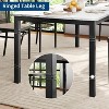 Dining Table for 6-8 People - 78.7" Farmhouse Rustic Industrial Kitchen Table with Sturdy Metal Frame & Chamfered Corners, Wood Tabletop - 4 of 4