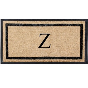 A1HC Natural Coir & Rubber Doormat for Outdoor Indoor Entrance, Long Lasting Easy to Clean Front Door Mat 24x48, Monogrammed - 1 of 4