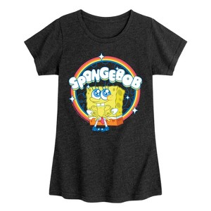 Girls' - Spongebob Squarepants - Kawaii Fitted Short Sleeve Graphic T-Shirt - 1 of 4