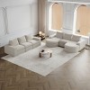 Modern Curved Chenille Sectional Sofa with 2 Chaise Lounges, Convertible L-Shaped 6-Seat Modular Couch for Living Room & Bedroom–The Pop Home - 2 of 4