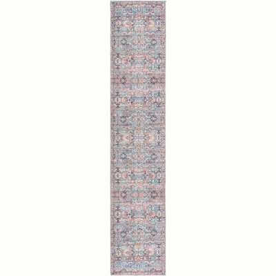 Blue Flat Woven Reversible Runner Rug