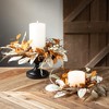 Sullivans Artificial Fall Mixed Foliage Accent Ring Brown-Cream - 3 of 4