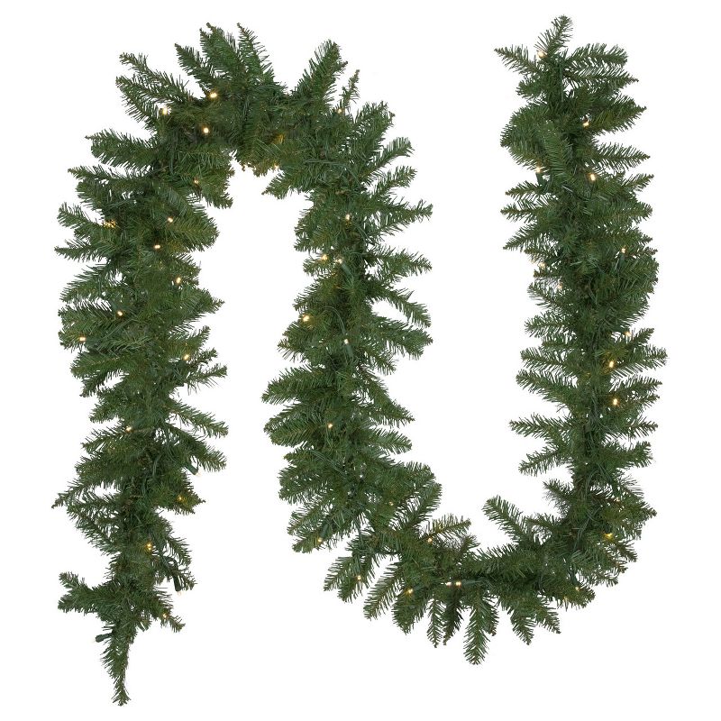 Northlight Pre-Lit Northern Pine Commercial Christmas Garland - 50' x 10" - Warm White LED Lights, 1 of 5