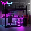 NicBex Twin Size Bunk Bed with Desk Loft Bed Metal Bed Frame with 4 Storage Shelves, Inclined Ladder and Guardrail, No Box Spring Required - 2 of 4