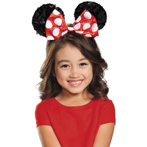 Kids' Disney Minnie Mouse Gingerbread Ears Headband - Red/Yellow