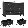 Drawer Dresser, Wooden Storage Chest of Drawers with Exquisite Metal Handles, Small Storage Cabinet, Modern Design Dresser for Bedroom - 3 of 4