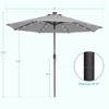 Sonkuki 9 ft LED Round Solar Lighted Patio Market Umbrella - 3 of 4