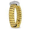 EVERLY JEWELRY |Two-Tone Silver 0.20 CT TGW White Cubic Zirconia Heart omega stretch Fashion Ring - 2 of 4