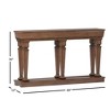 Console Table Oak - Acme Furniture: Elegant Two-Tier Design, Engraved Legs, Fixed Shelf - 3 of 4