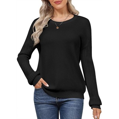 Women's Ribbed Mock Neck Tunic Sweater - Dex