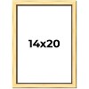 PosterPalooza | Simple Gold Picture Frame - UV Acrylic, Foam Board Backing, Hanging Hardware - 2 of 4