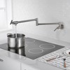 SUMERAIN Pot Filler Faucet Wall Mount,Brushed Nickel Finish and Dual Swing Joints Design - 4 of 4