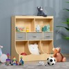 HOMCOM Toy Chest, Kids Storage Organizer, Children Display Bookcase with Drawers for Toys, Clothes, Books - 2 of 4