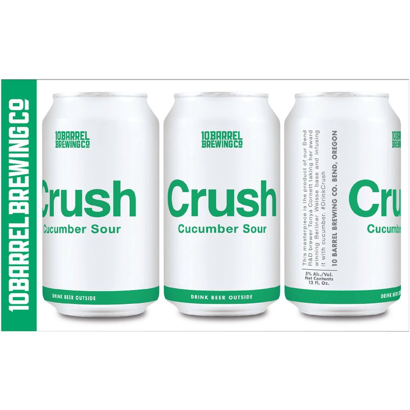 10 Barrel Crush Cucumber Sour Beer - 6pk/12fl oz Cans, 3 of 7