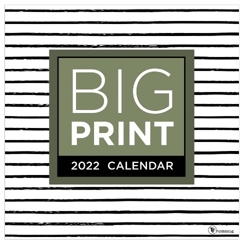 2022 wall calendar big print the time factory target