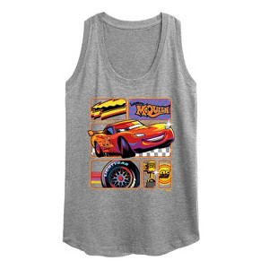 Women's - Disney - Lightning McQueen Best Trophies Graphic Racerback Tank - 1 of 4