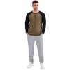 INSPIRE CHIC Men's Long Sleeve Tops Color Block Casual Raglan T-Shirt - 2 of 4