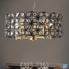 DOMETOUR 19' Black Gold Geometric Crystal Chandelier - Modern 5-Light Pendant Fixture for Dining Room, Living Room, Kitchen (Bulb Not Included) - 3 of 4