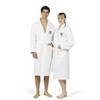 Linum Home Textiles Hotel Collection 100% Turkish Cotton Unisex Waffle Terry Embroidered Bathrobe with Satin Piped Trim - Hat-Broom-Legs - 3 of 4
