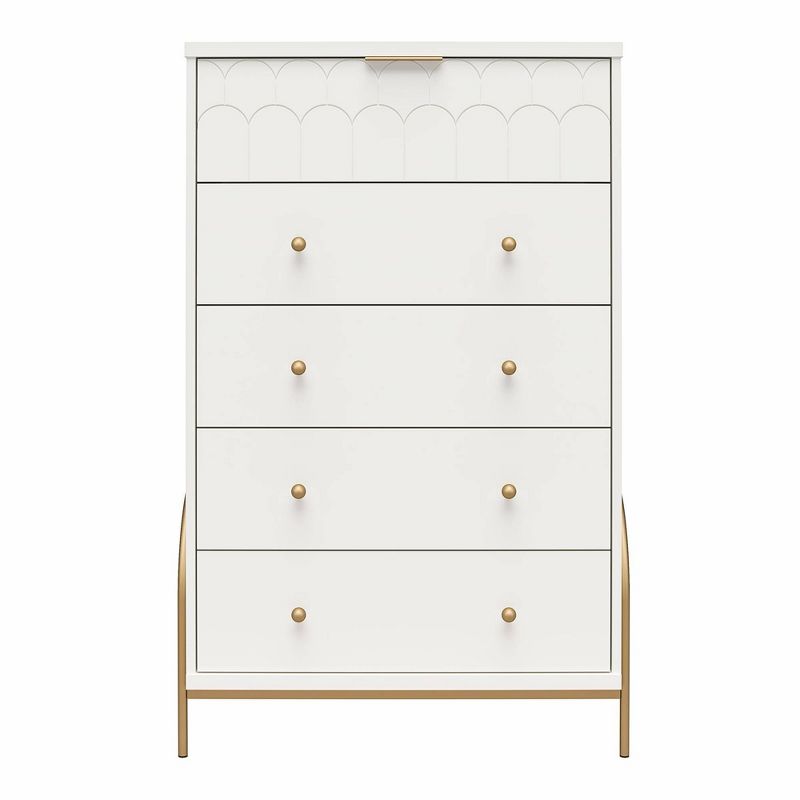 Anastasia 5 Drawer Dresser White - CosmoLiving by Cosmopolitan, 5 of 11