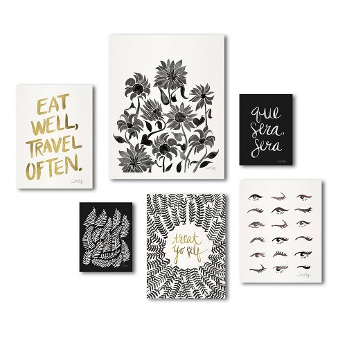 Americanflat Black White Modern Canvas Art Set By Cat Coquillette Target