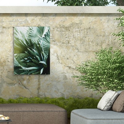 Incado Green Botanical Outdoor Canvas Print 14x19