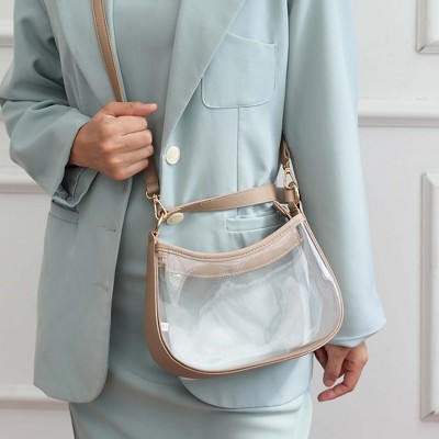 MKF Collection Clear Shoulder Bag with Adjustable Strap, Anna | MKF Collection by Mia K - Black — фото 4