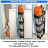 5 Star Super Deals Slim Rolling Storage Cart w/ 4 Tiers - Narrow Slide Out Shelving Utility Cart - Mobile & Modular Pull Out Storage Solution - 3 of 4