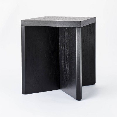 River Heights Square Wooden Accent Table Black - Threshold™ designed with Studio McGee