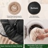 JOEJOY Round Dog Bed with Anti-Slip Bottom & Removable Cover,Rabbit Fur and Teddy Fabric with Drawstrings - 4 of 4