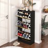 TiramisuBest Modern Shoe Cabinet with 3 Upside Down Drawers,Slender Hidden Shoe Cabinet - 3 of 4