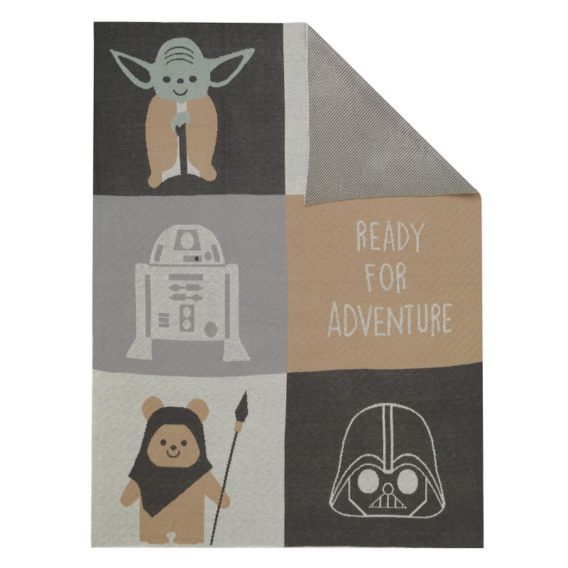 Lambs & Ivy Star Wars The Force Knit Baby Blanket - Yoda/Ewok/R2-D2/Vader, 3 of 6