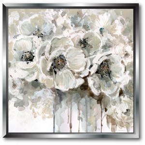 Courtside Market Black & White Flower 24x24 Framed Canvas - 1 of 2