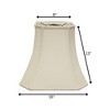Vynxaria Cut Corner Square Bell Softback Lampshades, 9"x16"x13" Natural Color for Table Lamps - 4 of 4