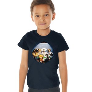 Toddler Boys' Garfield Playing With the Big Dogs T-Shirt (2T) Navy - 1 of 4