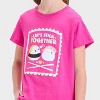Girls' Sushi Stick Together Squishmallows Short Sleeve Oversized fit Valentine's Day T-Shirt - Pink - 2 of 4