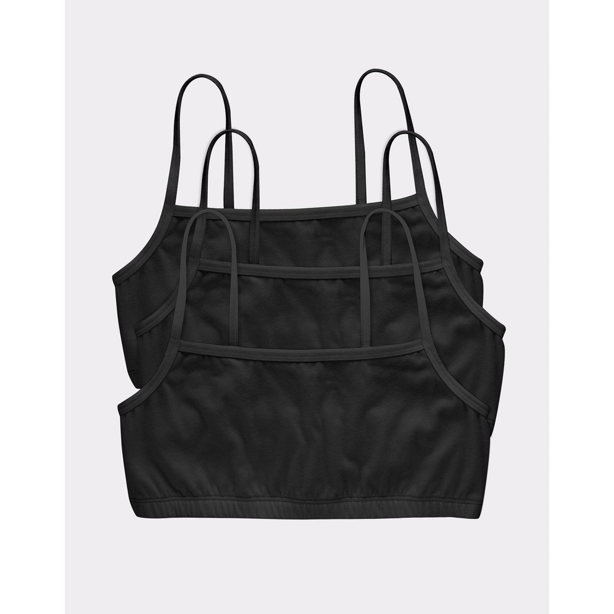 Hanes Women's String Crop Bralette, 3-Pack