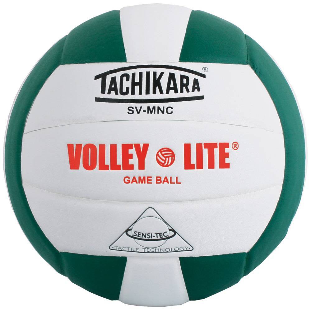 Tachikara Indoor Sensi Tec Composite VolleyLite Volleyball - Dark Green/White