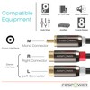 FosPower 1 RCA Male to 2 RCA Female Audio Cable, [24K Gold-Plated] Y Splitter RCA Adapter, 1 Male to 2 Female Stereo Audio Cable - 8 inch - 3 of 4