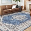 Washable Foldable Oriental Area Rug | Non-Slip Low Pile Vintage Runner for Home, Office, Dining, Bathroom & Bedroom - 2 of 4