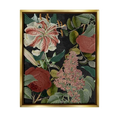 Stupell Industries Tropical Bohemian Floral Illustration Green Red