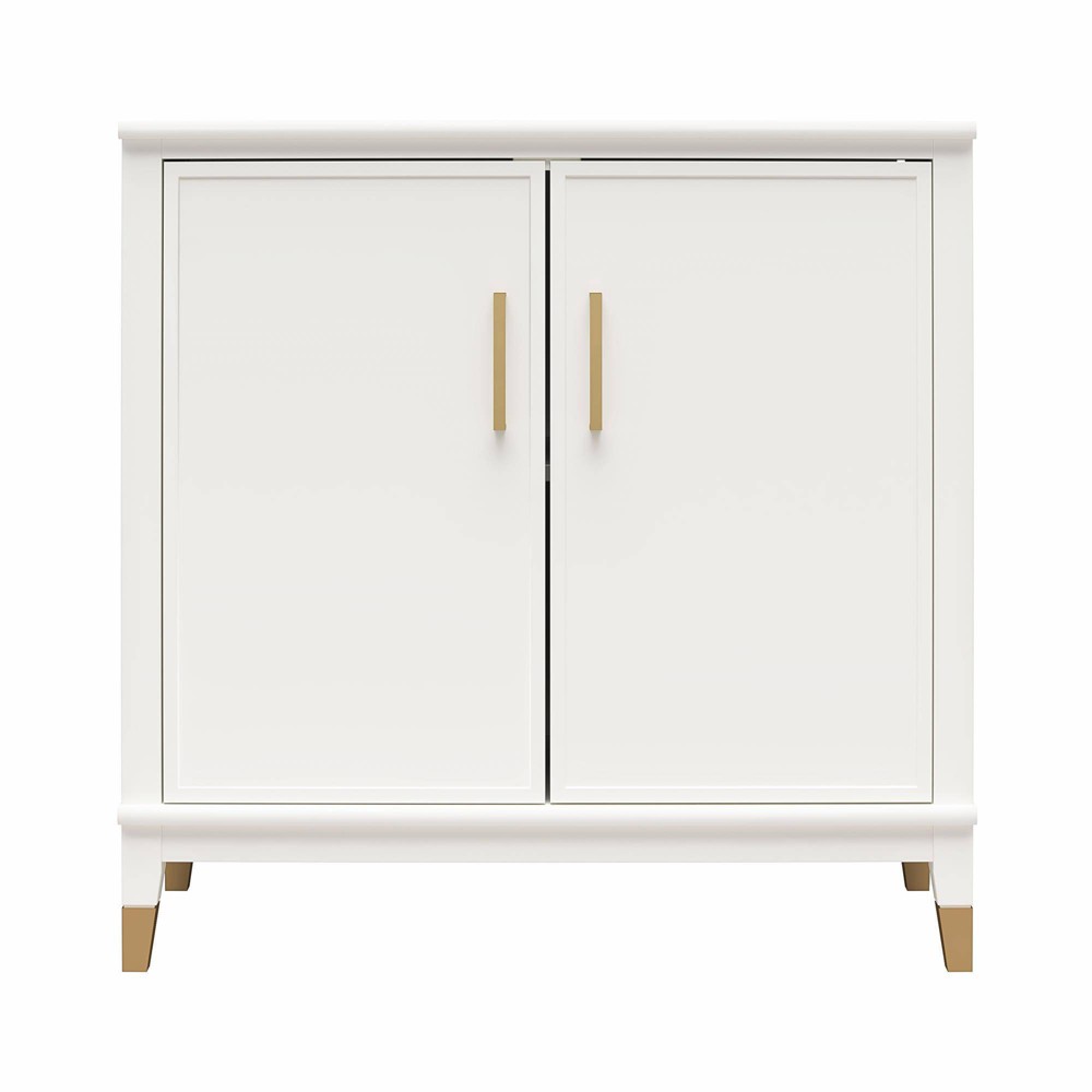 Photos - Dresser / Chests of Drawers Westerleigh 2 Door Accent Cabinet White - CosmoLiving by Cosmopolitan