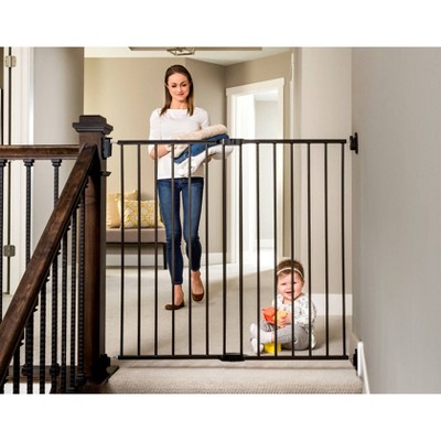 Photo 1 of 
Regalo 2-in-1 Extra Tall Easy Swing Stairway and Hallway Walk Through Baby Gate, Black