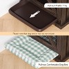 71" Double Dog Crate Furniture for 2 Dogs - XL TV Stand with 3 Storage Drawers,Removable Divider & Sliding Barn Door - 4 of 4