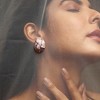 SOHI Women's The Veined Stud Earrings - 3 of 4